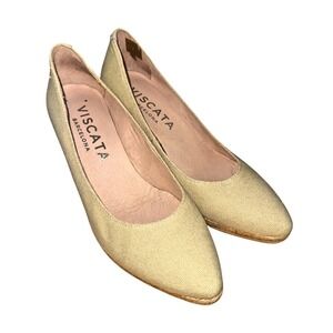 VISACATA Barcelona WOMENS US 5.5/6 EU 36 Espadrilles PALE‎ GREEN Wedge Shoes